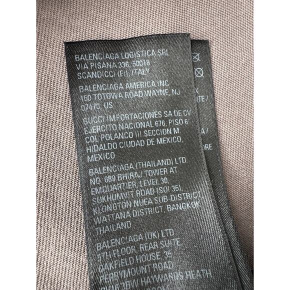 Genuine Balenciaga Back Logo Regular Fit Vintage T-shirt Brown Metal Size Large - Picture 9 of 11